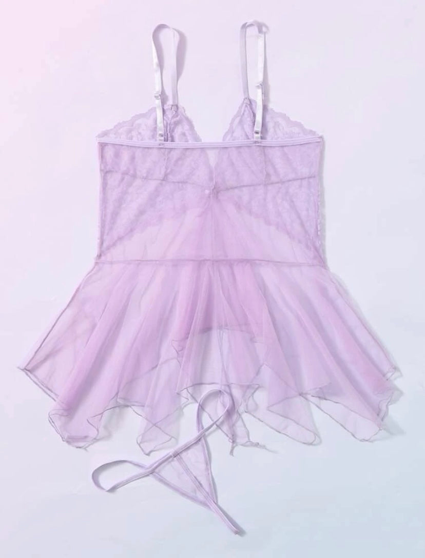 Babydoll encaje con tanga