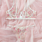 Set transparente con estampado floral